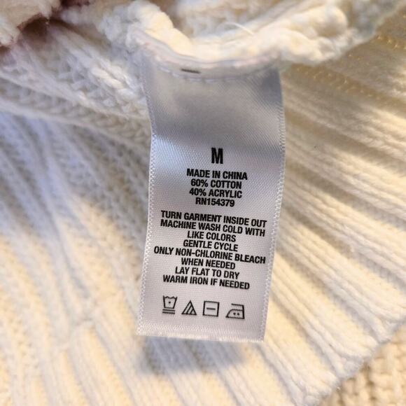 Aeropostale Striped Sweater Size Medium Off White Preppy Y2K Rainbow Casual - Picture 9 of 9